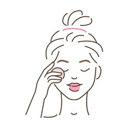 Rahn cosmetic news - sketch of a woman washing off make up