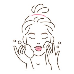 Rahn cosmetic news - sketch of a woman washing her face