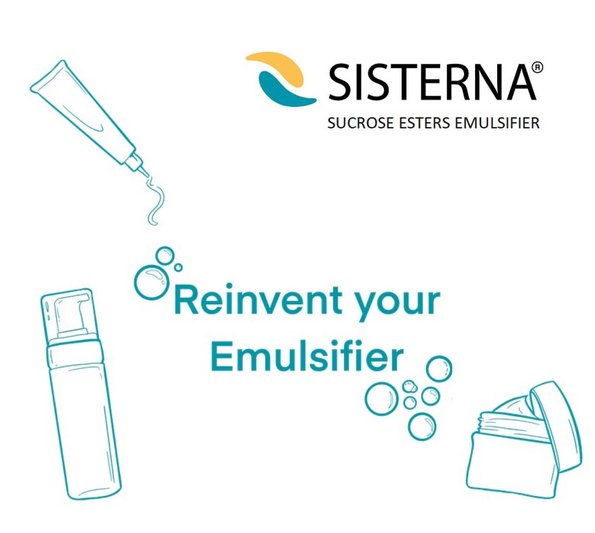 Rahn cosmetic news - sketch of a lotion, a creme and a spray saying reinvent your emulsifier in the middle