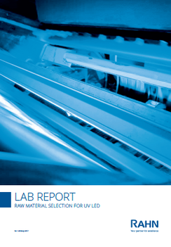 Lab Report UV LED raw material selection RAHN UV LED raw material selection RAHN Lab Report