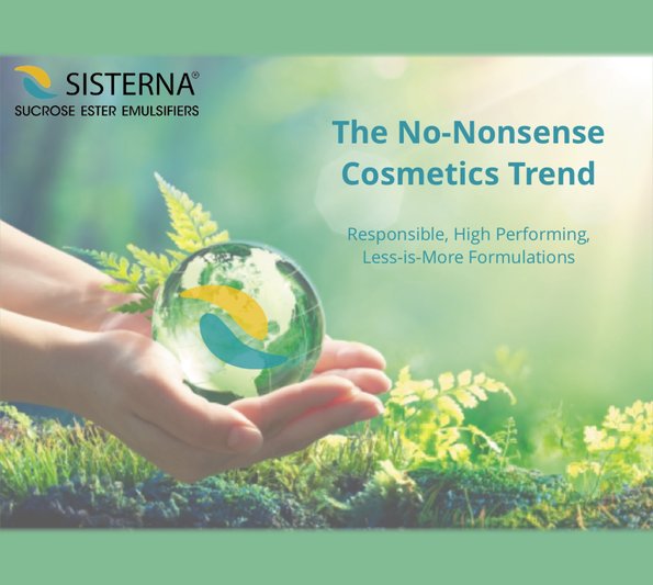 cosmetic webinar - front page of a magazine of Sisterna about the no-nonsense cosmetic trend